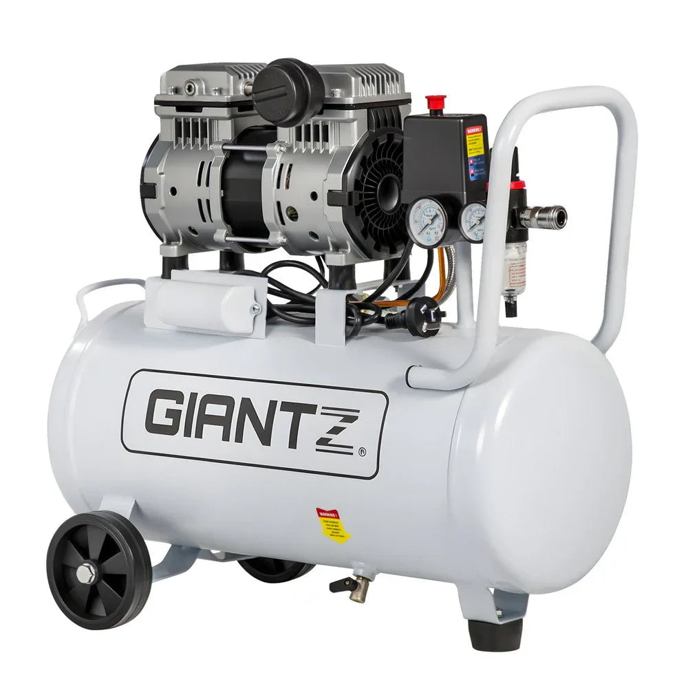Giantz 30L Air Compressor Quiet 0.75HP Oil-Free Portable Tyre Inflator 40L/Min - Mekamart Australia
