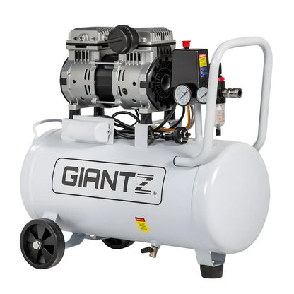 Giantz 30L Air Compressor Quiet 0.75HP Oil-Free Portable Tyre Inflator 40L/Min - Mekamart Australia