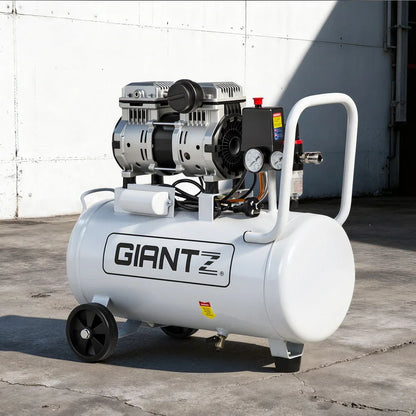 Giantz 30L Air Compressor Quiet 0.75HP Oil-Free Portable Tyre Inflator 40L/Min - Mekamart Australia