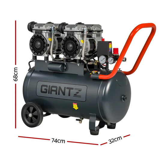 Giantz 50L Air Compressor Quiet 3.0HP Oil-Free Portable Tyre Inflator 200L/Min - Mekamart Australia