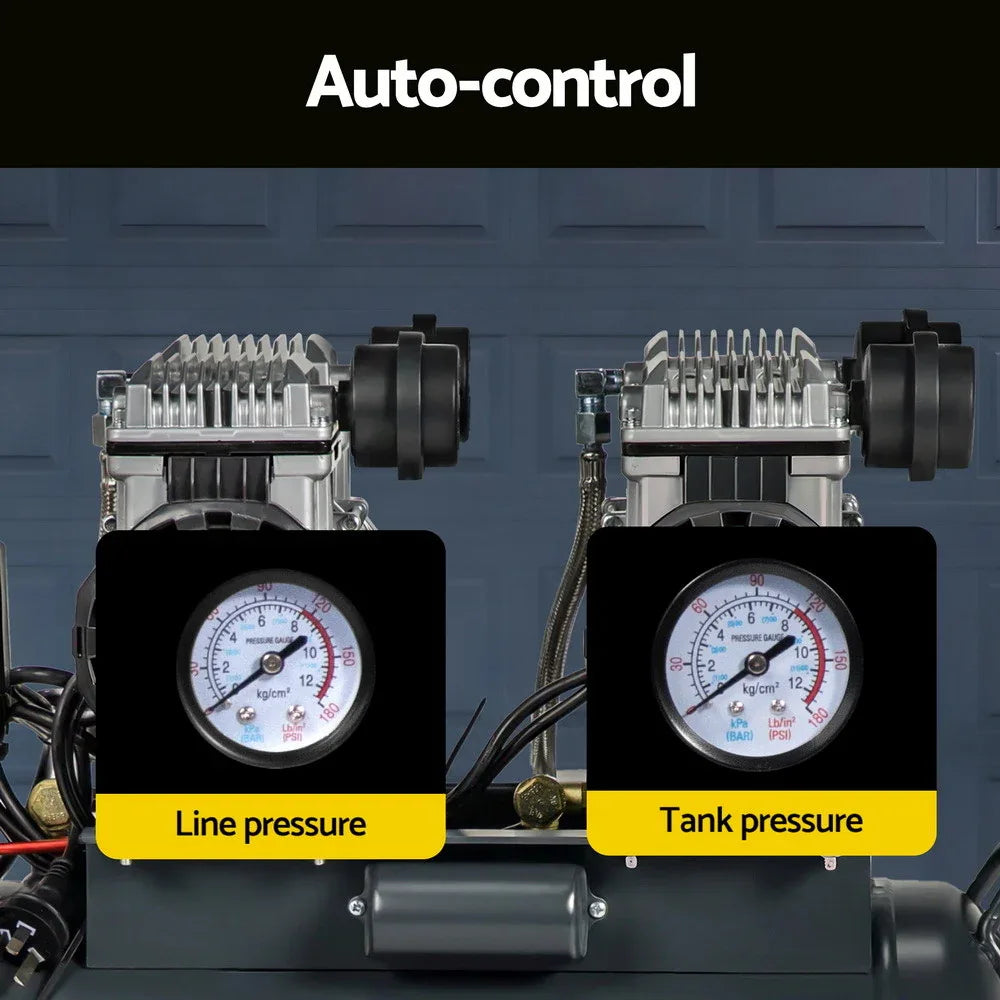 Giantz 50L Air Compressor Quiet 3.0HP Oil-Free Portable Tyre Inflator 200L/Min - Mekamart Australia