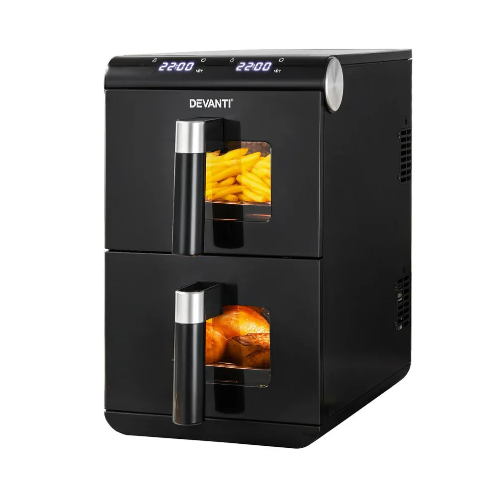Devanti Air Fryer Oven 11L Dual Zone Fryers - Mekamart Australia
