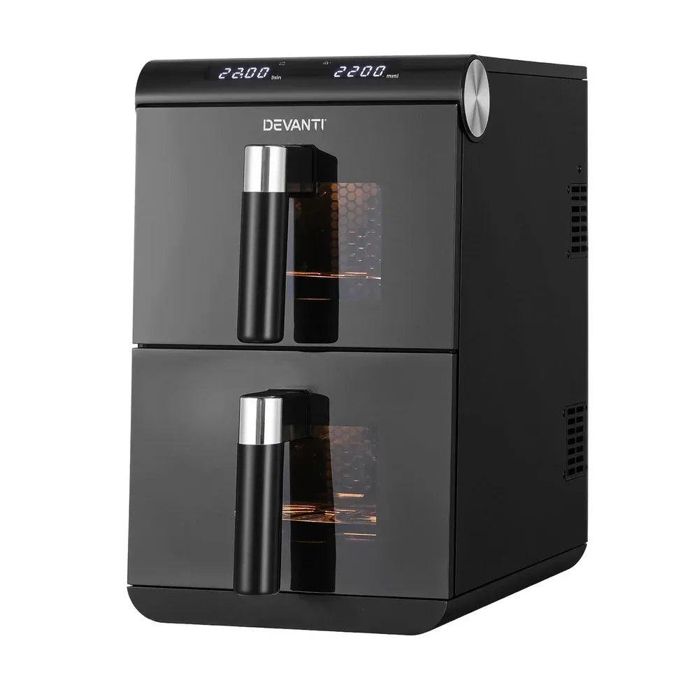 Devanti Air Fryer Oven 11L Dual Zone Fryers - Mekamart Australia