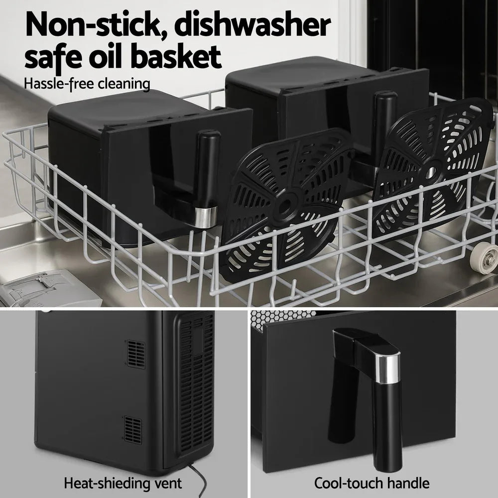 Devanti Air Fryer Oven 11L Dual Zone Fryers - Mekamart Australia