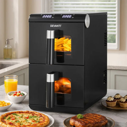 Devanti Air Fryer Oven 11L Dual Zone Fryers - Mekamart Australia