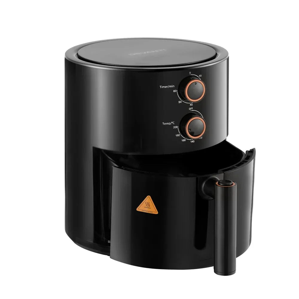Devanti 4L Air Fryer Knob Control 1500W - Mekamart Australia