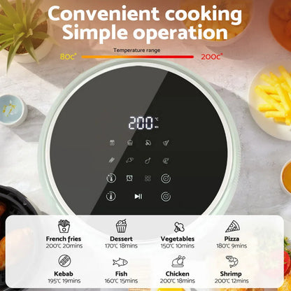 Devanti 5L Air Fryer Touch Control 1700W Green - Mekamart Australia