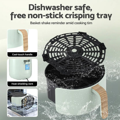Devanti 5L Air Fryer Touch Control 1700W Green - Mekamart Australia