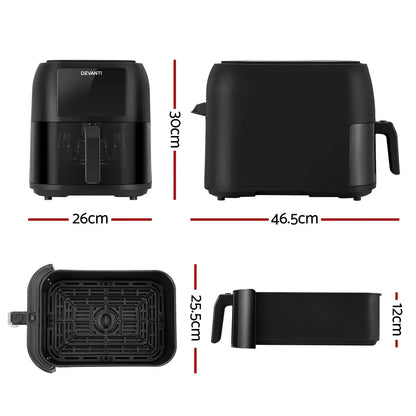 Devanti Air Fryer 8L LCD Fryers - Mekamart Australia