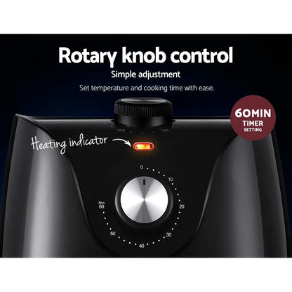 Devanti Air Fryer 2.5L Knob Fryers - Mekamart Australia