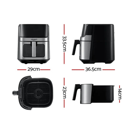 Devanti Air Fryer 6.5L LCD Fryers Clear Window - Mekamart Australia