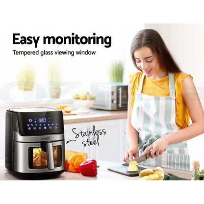 Devanti Air Fryer 6.5L LCD Fryers Clear Window - Mekamart Australia