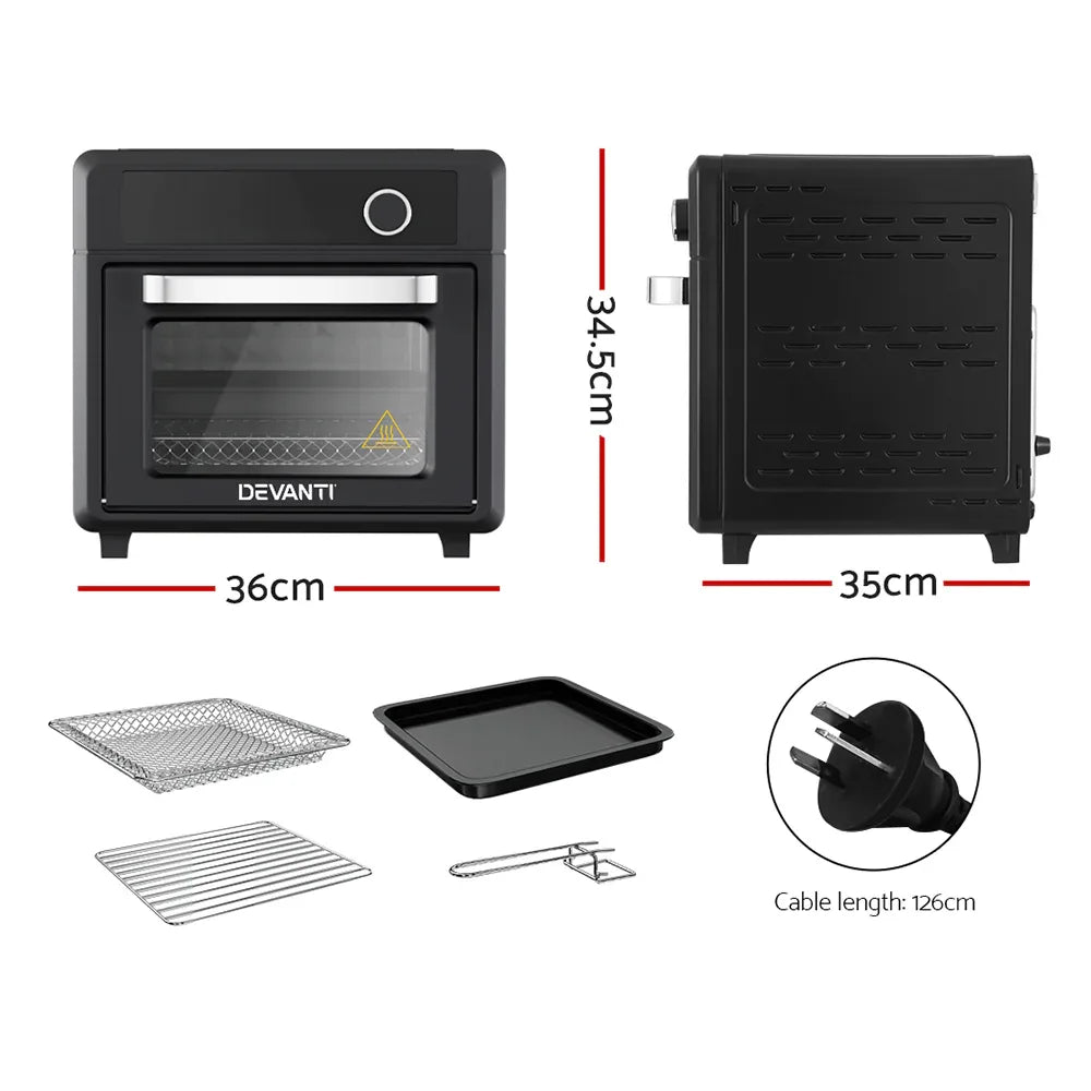 Devanti Air Fryer 20L LCD Fryers Oven - Mekamart Australia
