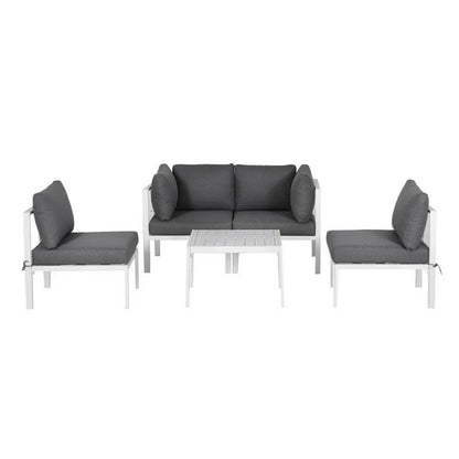 Gardeon 6PCS Outdoor Sofa Set Aluminium Table and Chairs Lounge Patio Furniture - Mekamart Australia