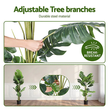 Artiss 140cm Artificial Monstera Tree Faux Trees Indoor Decor Artificial Plants Lifelike Plant 1.4M - Mekamart Australia