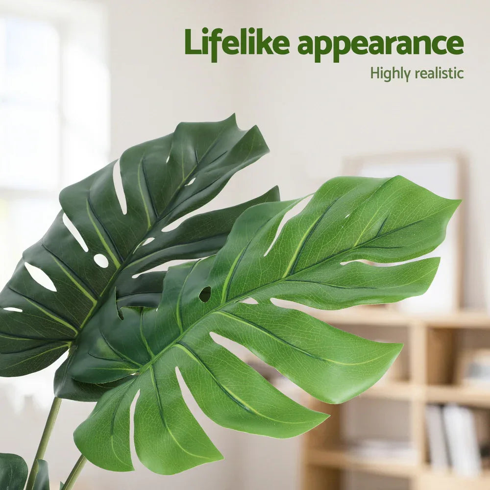 Artiss 140cm Artificial Monstera Tree Faux Trees Indoor Decor Artificial Plants Lifelike Plant 1.4M - Mekamart Australia