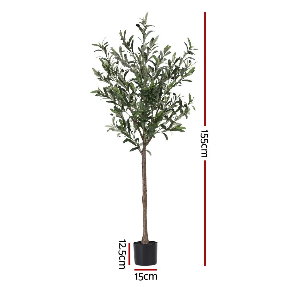 Artiss 155cm Artificial Olive Tree Faux Trees Indoor Decor Artificial Plants Lifelike Plant - Mekamart Australia