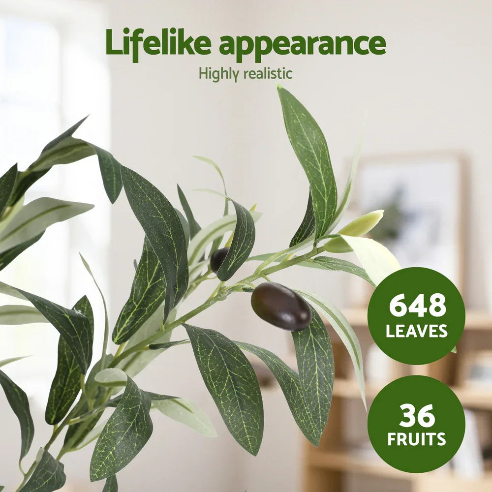 Artiss 155cm Artificial Olive Tree Faux Trees Indoor Decor Artificial Plants Lifelike Plant - Mekamart Australia