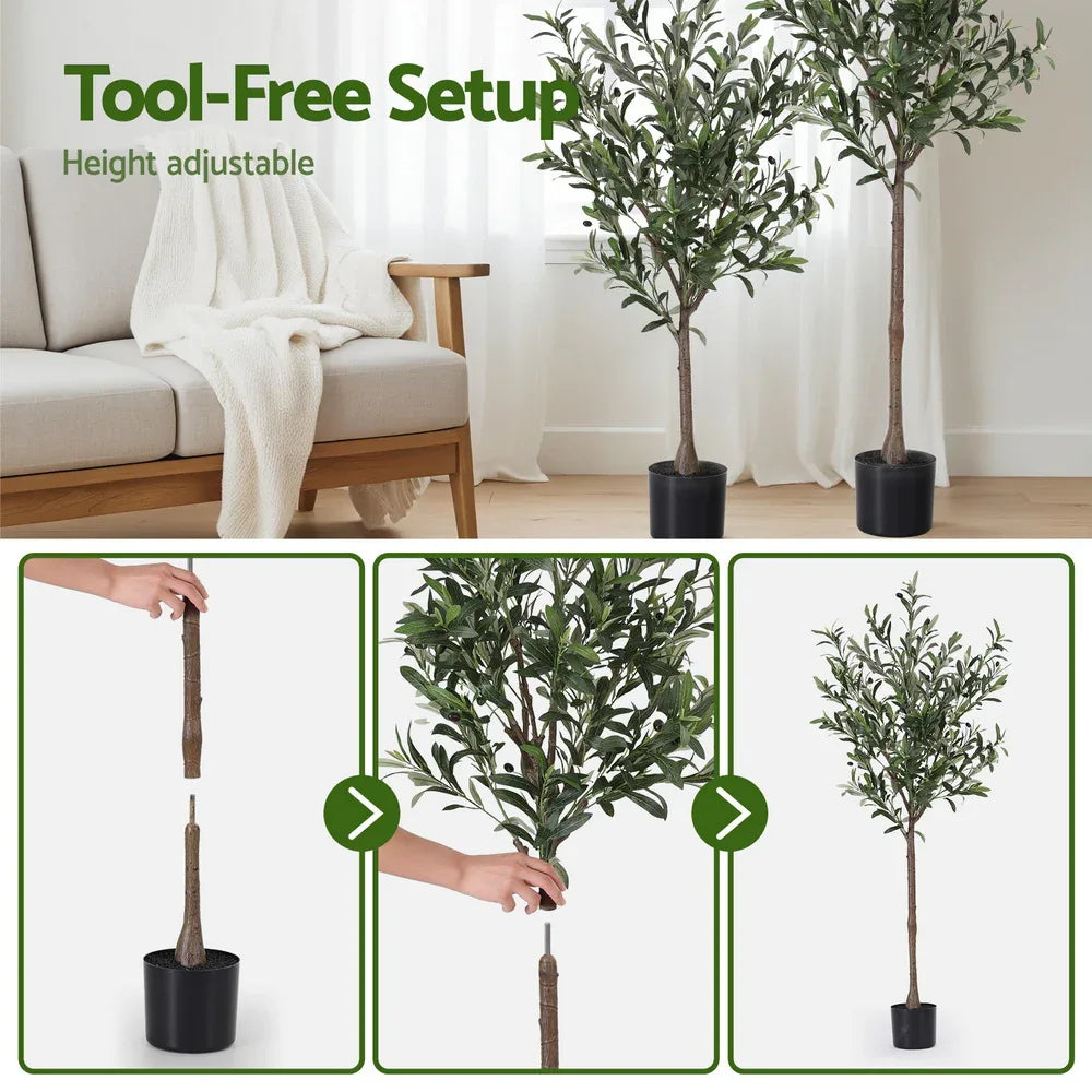 Artiss 155cm Artificial Olive Tree Faux Trees Indoor Decor Artificial Plants Lifelike Plant - Mekamart Australia