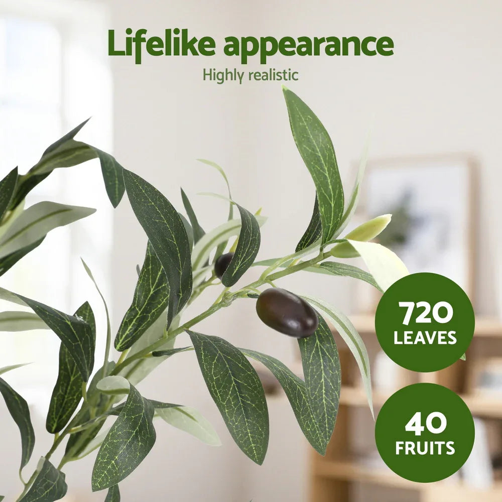 Artiss 180cm Artificial Olive Tree Faux Trees Indoor Decor Artificial Plants Lifelike Plant 1.8M - Mekamart Australia