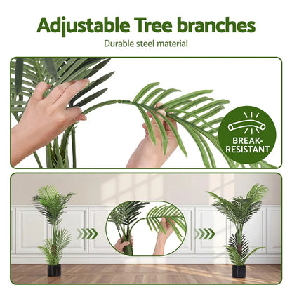 Artiss 100cm Artificial Palm Tree Faux Trees Indoor Decor Artificial Plants Lifelike Plant - Mekamart Australia