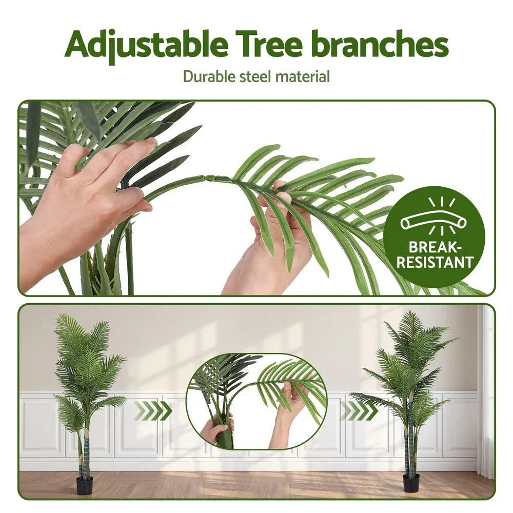Artiss 180cm Artificial Palm Tree Faux Trees Indoor Decor Artificial Plants Lifelike Plant 1.8M - Mekamart Australia