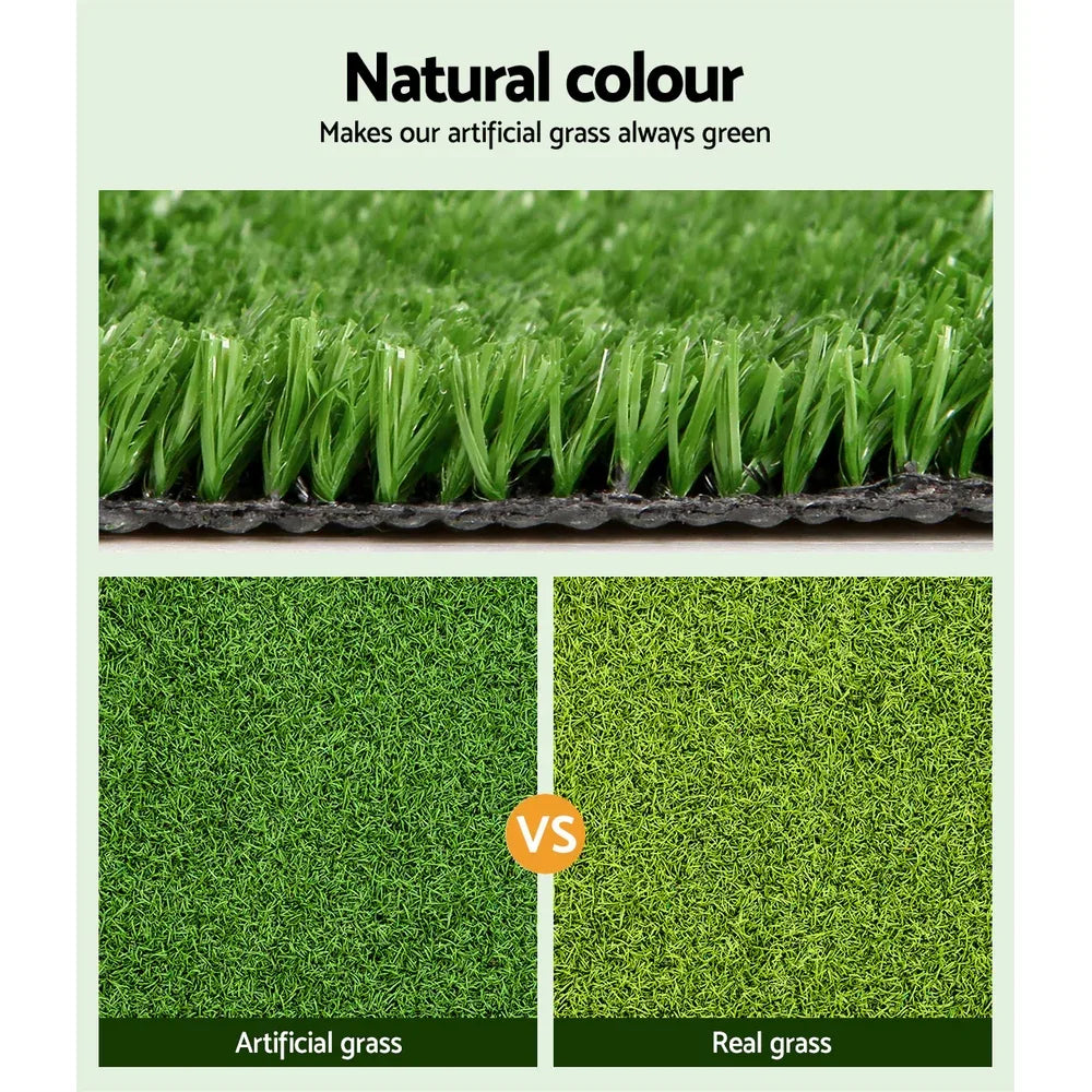Prime Turf Artificial Grass 2mx5m 10mm Synthetic Fake Lawn Turf Plant Plastic Olive - Mekamart Australia