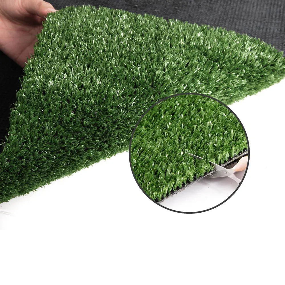 Prime Turf Artificial Grass 1mx10m 17mm Synthetic Fake Lawn Turf Plant Plastic Olive - Mekamart Australia