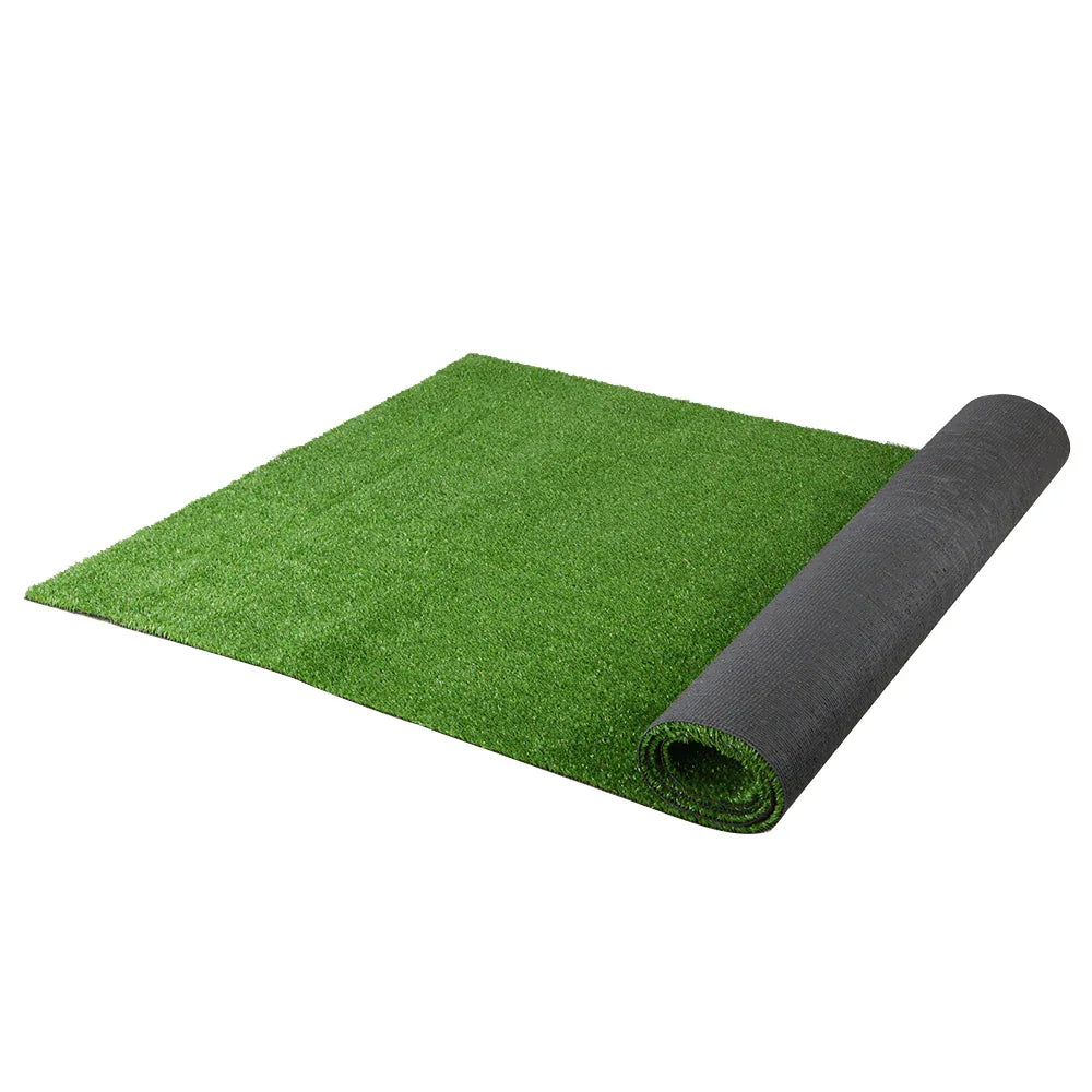 Prime Turf Artificial Grass 1mx10m 17mm Synthetic Fake Lawn Turf Plant Plastic Olive - Mekamart Australia