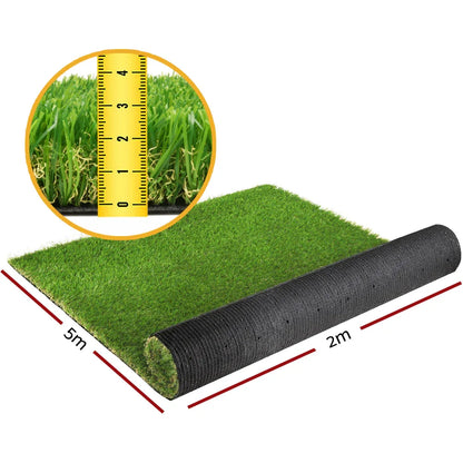 Prime Turf Artificial Grass 60SQM 30mm Synthetic Fake Lawn Turf Plastic Plant 4-coloured 2mx5m - Mekamart Australia