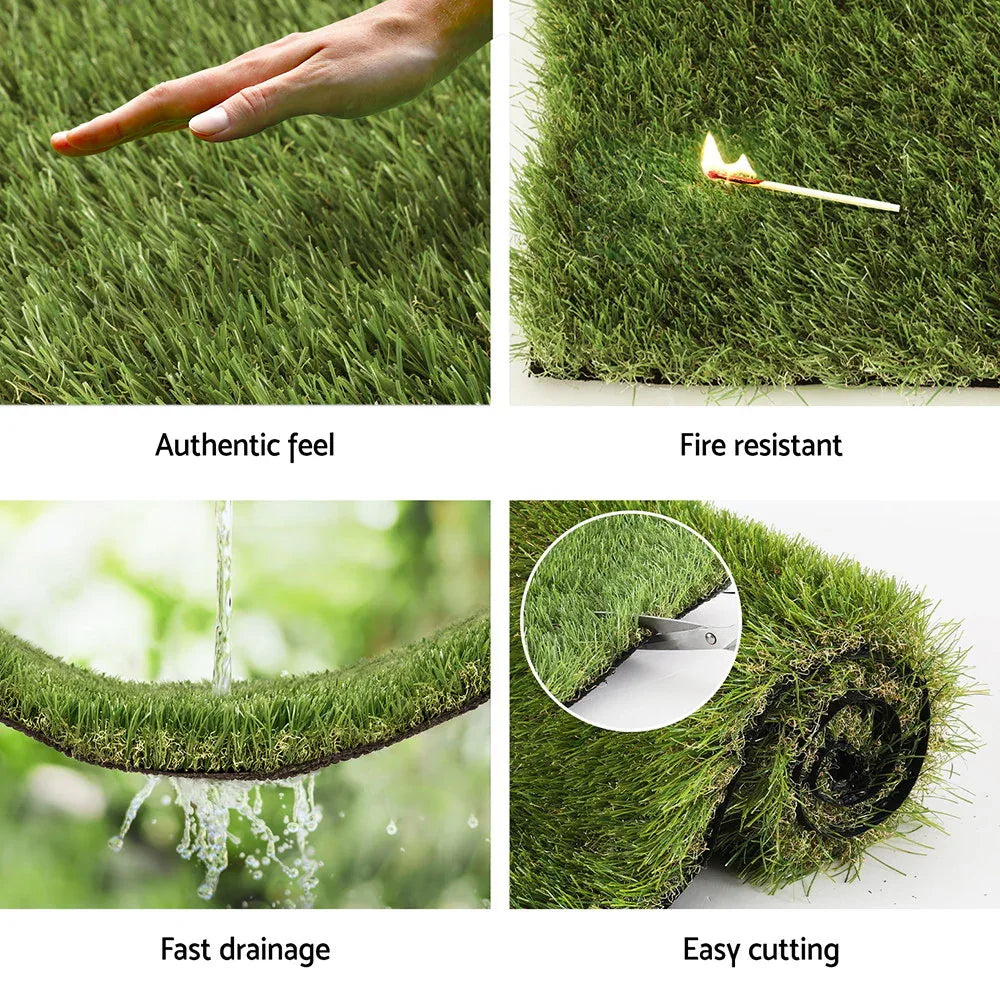 Prime Turf Artificial Grass 45mm 1mx10m Synthetic Fake Lawn Turf Plastic Plant 4-coloured - Mekamart Australia