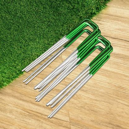 Prime Turf Artificial Grass Synthetic Pins 100pcs Turf Pegs Heavy Duty Weed Mat Stakes Landscape - Mekamart Australia