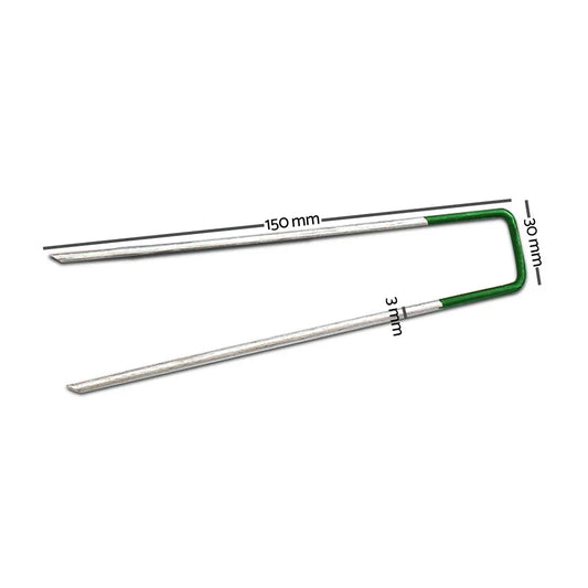 Prime Turf Artificial Grass Synthetic Pins 100pcs Turf Pegs Heavy Duty Weed Mat Stakes Landscape - Mekamart Australia