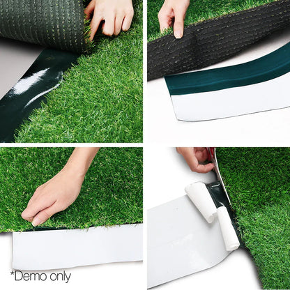 Prime Turf Artificial Grass 15cmx10m Synthetic Self Adhesive Turf Joining Tape Weed Mat - Mekamart Australia