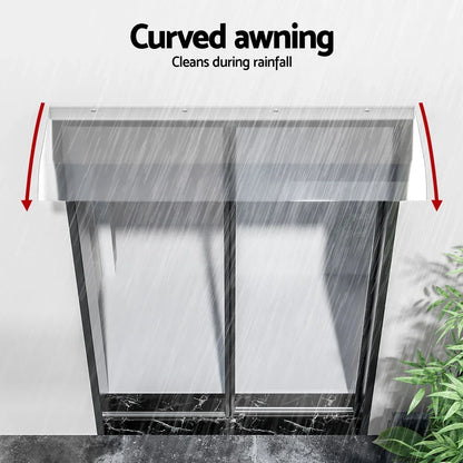 Instahut Window Door Awning 0.4mx1m Transparent - Mekamart Australia