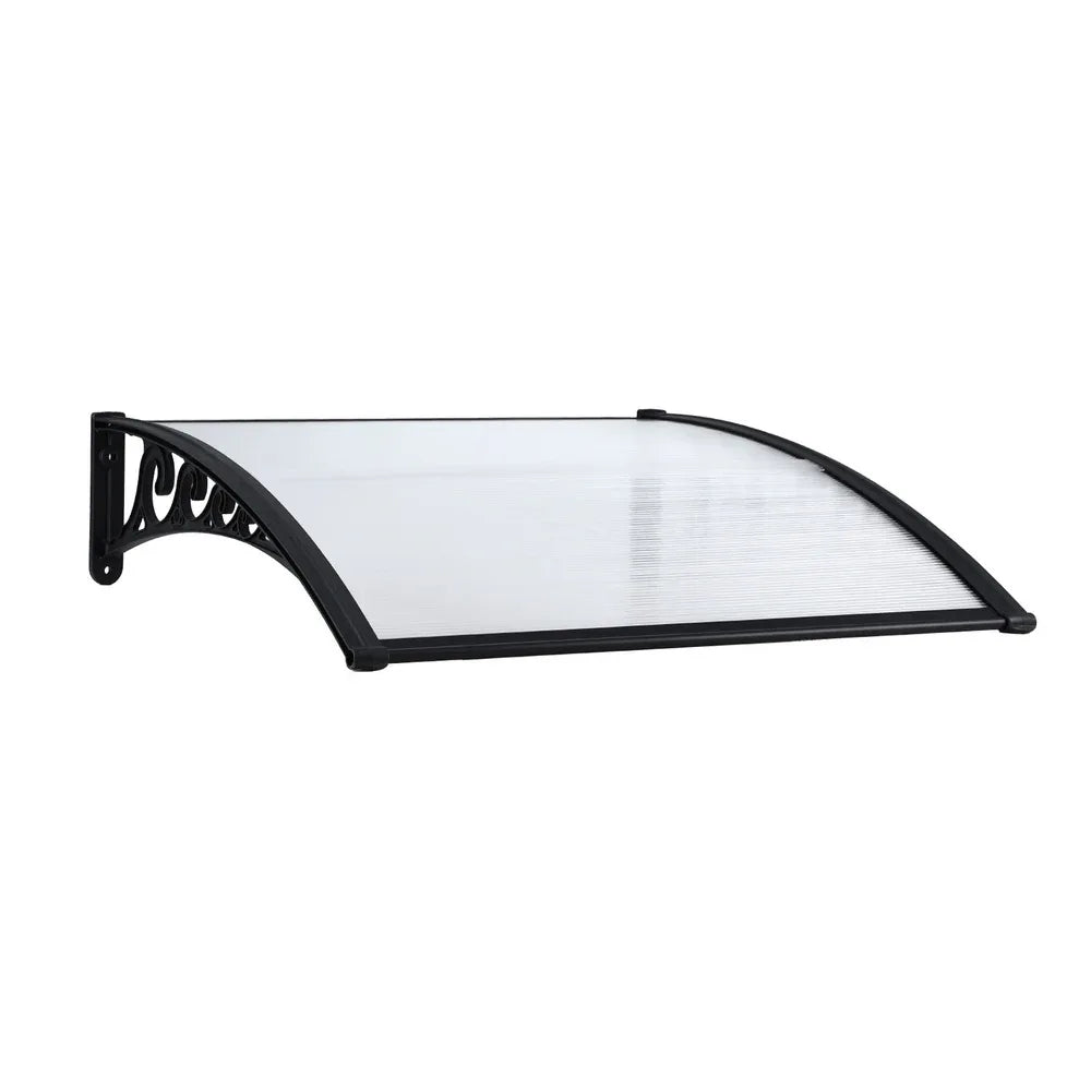 Instahut Window Door Awning 0.8mx1m Transparent - Mekamart Australia