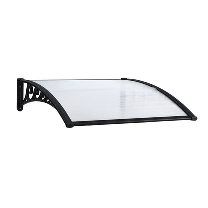 Instahut Window Door Awning 0.8mx1m Transparent - Mekamart Australia