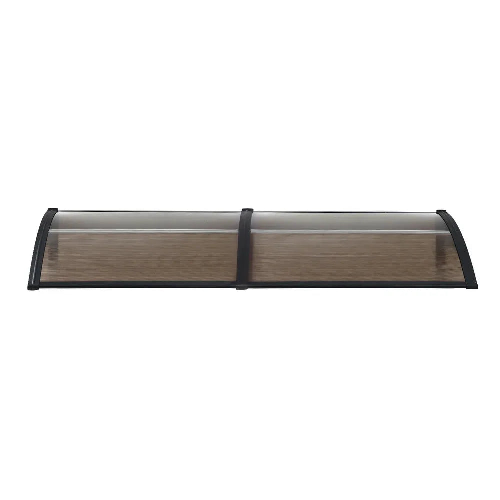 Instahut Window Door Awning 0.8mx2m Brown - Mekamart Australia