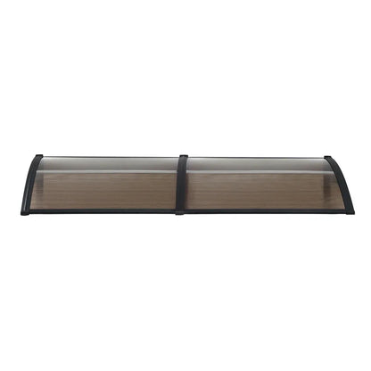 Instahut Window Door Awning 0.8mx2m Brown - Mekamart Australia