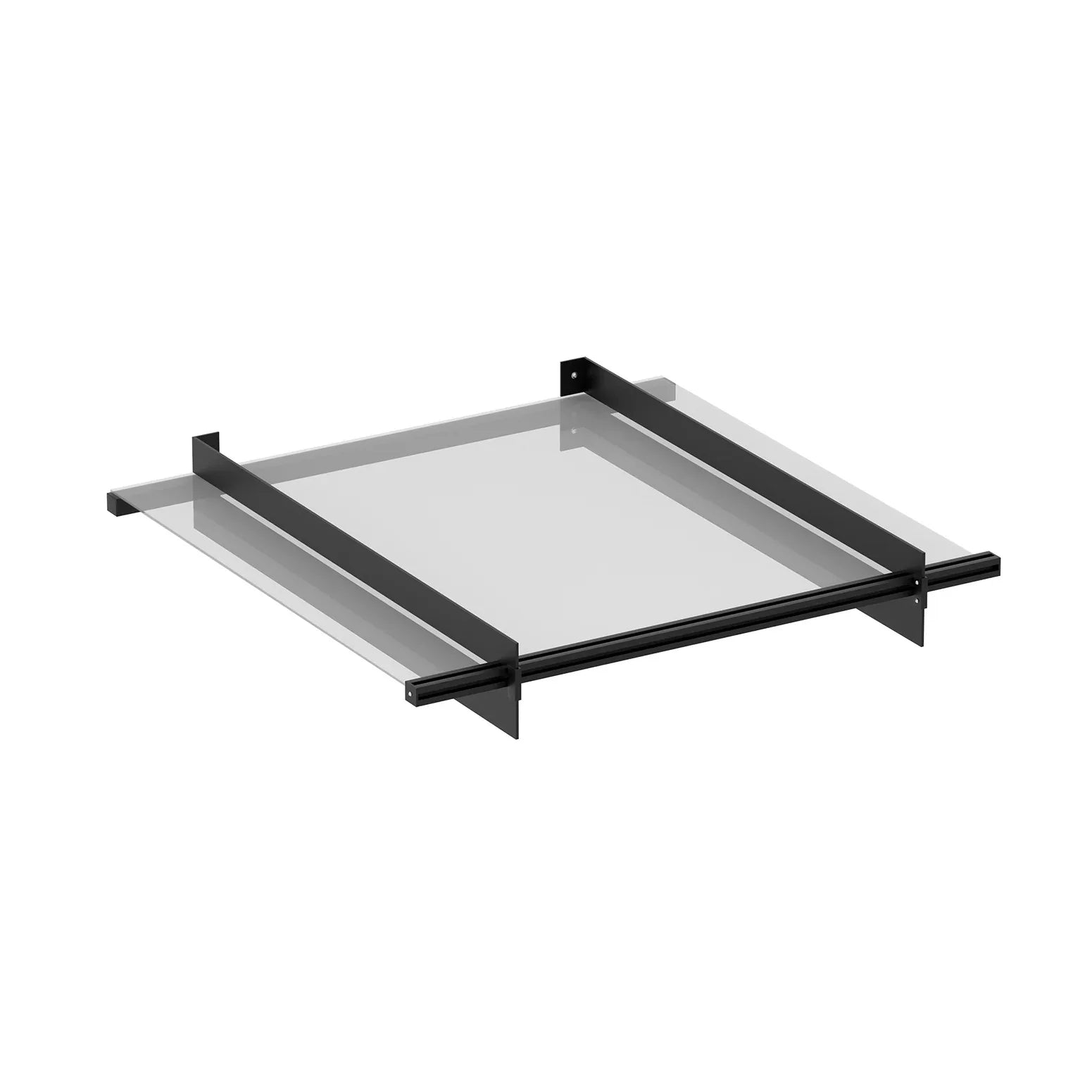 Instahut Window Door Awning Canopy 1mx1m Flat Transparent Sheet Metal Frame - Mekamart Australia