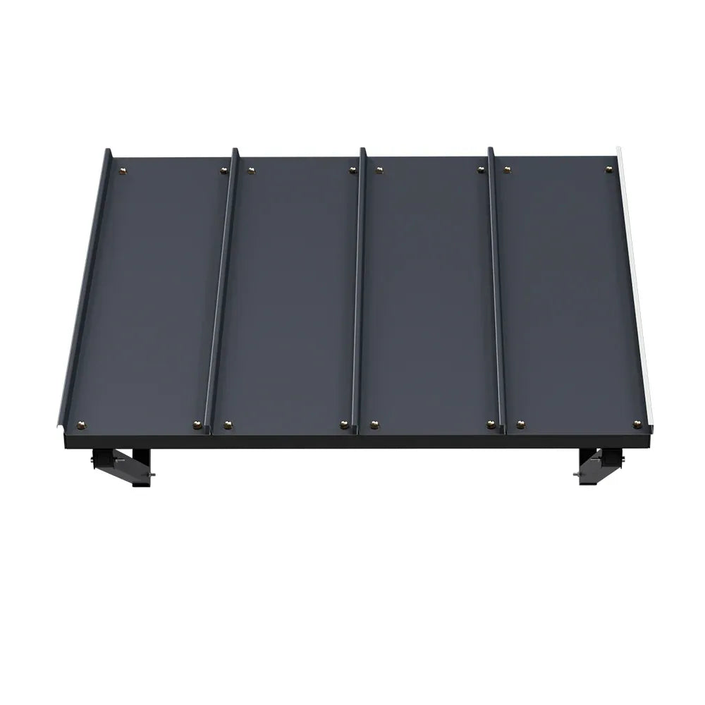 Instahut Window Door Awning Canopy 1mx1.2m Black Metal Frame - Mekamart Australia
