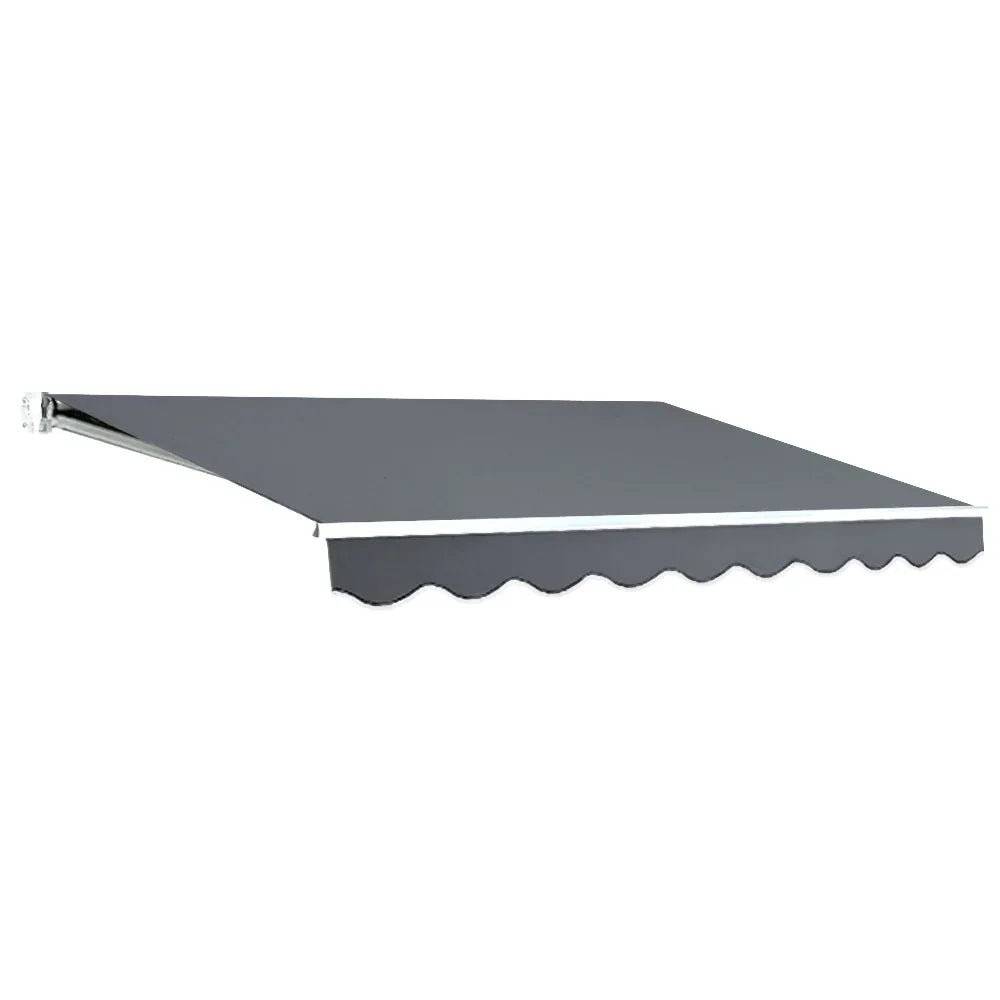 Instahut Retractable Folding Arm Awning Manual Sunshade 2.5Mx2M Grey - Mekamart Australia