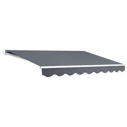 Instahut Retractable Folding Arm Awning Manual Sunshade 2.5Mx2M Grey - Mekamart Australia