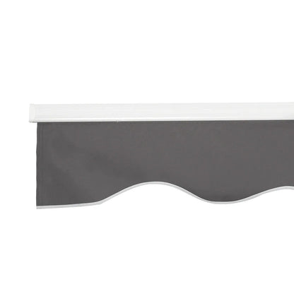 Instahut Retractable Folding Arm Awning Manual Sunshade 4Mx3M Grey - Mekamart Australia