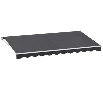Instahut Retractable Folding Arm Awning Manual Sunshade 4.5Mx2.5M Grey - Mekamart Australia