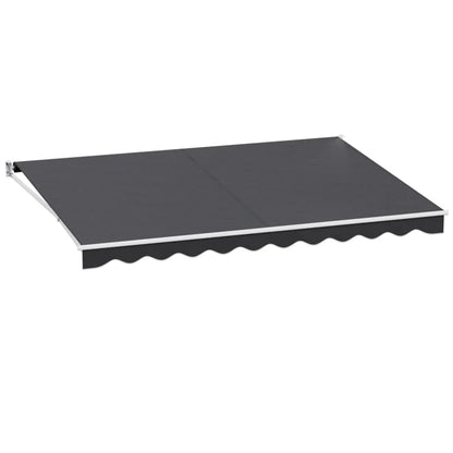 Instahut Retractable Folding Arm Awning Manual Sunshade 4.5Mx3M Grey - Mekamart Australia