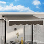 Instahut Retractable Folding Arm Awning Motorised Sunshade 2Mx1.5M Grey - Mekamart Australia
