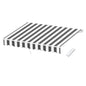 Instahut Retractable Folding Arm Awning Motorised Sunshade 2.5Mx2M Grey White - Mekamart Australia