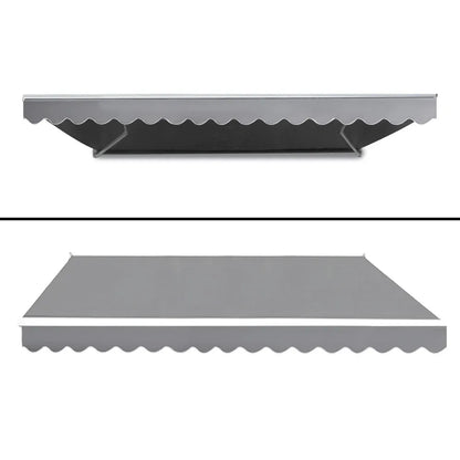 Instahut Retractable Folding Arm Awning Motorised Sunshade 4Mx2.5M Pearl Grey - Mekamart Australia