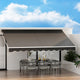Instahut Retractable Folding Arm Awning Motorised Sunshade 4.5Mx2.5M Grey - Mekamart Australia